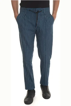 Berwich Bukser, Herre, Flerfarvet, 2XL, Linned, Stribet Blonderbånd Linnedbukser