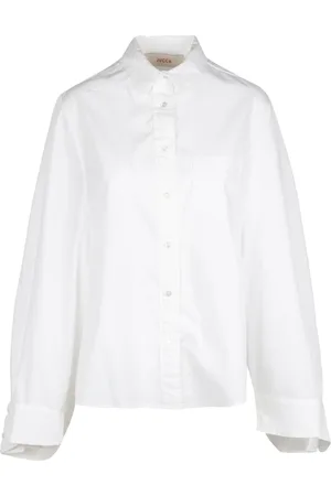 Jucca Bluser & Skjorter, Dame, Hvid, S, Bomuld, Bomuldsskjorte med spids krave