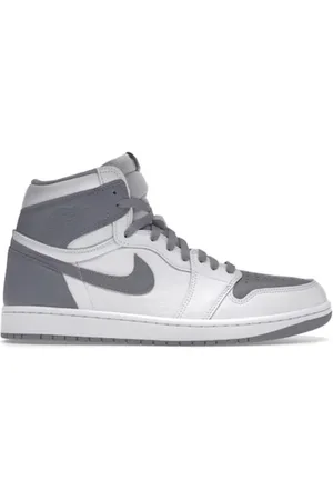 Jordan Sko, Herre, Grå, 44 1/2 EU, Læder, Retro High Stealth Sneakers