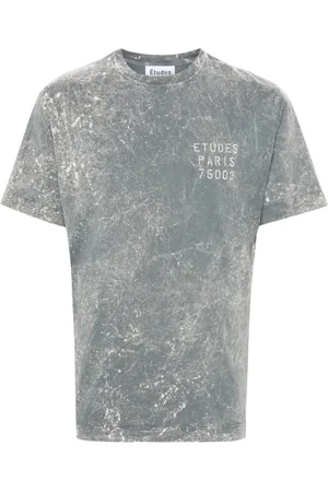 Etudes Top, Herre, Grå, XL, Bomuld, Wonder Small Stencil T-shirt PewterSky