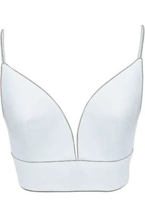 Elisabetta Franchi Top, Dame, Hvid, S, Stunning Joya Crop Top