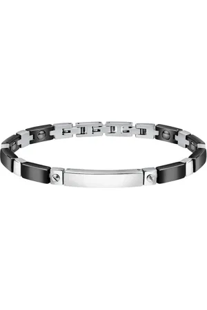 Sector No Limits Tilbehør, unisex, Grå, ONE SIZE, Keramisk Armbånd Sort Sølv Elegant Design