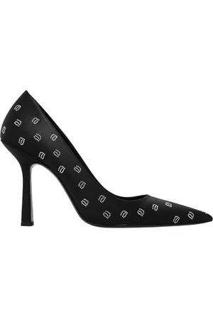 Alexander Wang Sko, Dame, Sort, 37 1/2 EU, Satin, Krystal Satin Stiletto Pumps