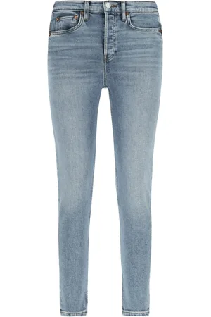 RE/DONE Jeans, Dame, Blå, W28, Uld, Klassiske Skinny Jeans