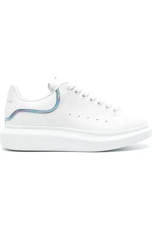 Alexander McQueen Sko, Herre, Hvid, 44 EU, Hvide Iridescent Chunky Sole Sneakers