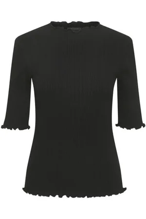 Karen by Simonsen Bluser & Skjorter, Dame, Sort, XS, Uld, Meteorite SS Tee
