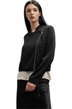 Ahlvar Gallery Jakke, Dame, Brun, S, Silke Biker Bluse Sort