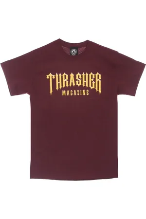 Thrasher Top, Herre, Brun, M, Maroon Logo Tee