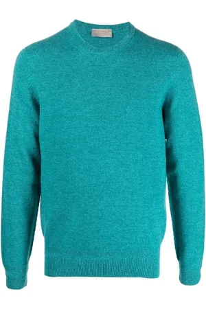 JOHN SMEDLEY Strik, Herre, Blå, XL, Uld, Blå Striktrøje