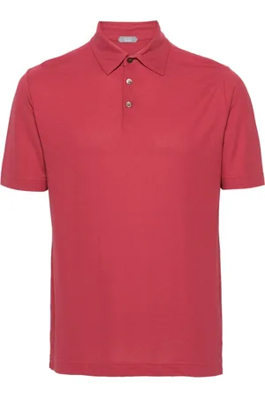 ZANONE Top, Herre, Lyserød, L, Bomuld, Bomuld Polo Skjorte