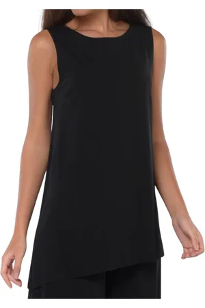 Kaos Top, Dame, Sort, M, Asymmetrisk Bluse
