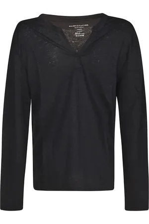 Majestic Top, Herre, Blå, XL, Tyl, Elegant Sweater Styles