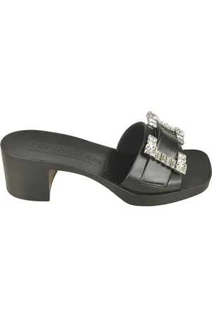 Sergio Rossi Sko, Dame, Sort, 37 EU, Sorte Sandaler Elegant Stil