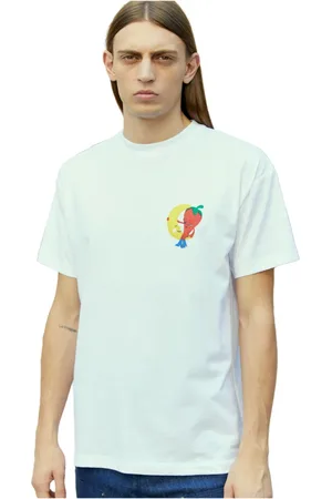 Sky High Farm Top, Herre, Hvid, XS, Bomuld, Bomuld Logo Print T-shirt