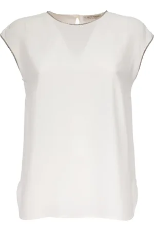 LE TRICOT PERUGIA Top, Dame, Hvid, XL, Silkeblandet Ærmeløs T-shirt