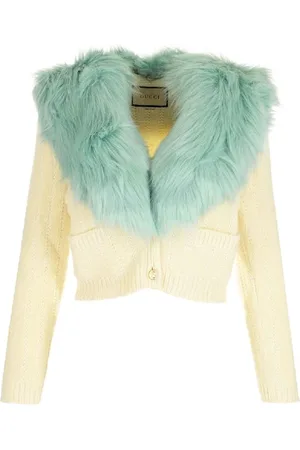 Gucci Strik, Dame, Hvid, M, Uld, Hvid Uld Cashmere Cardigan Sweater