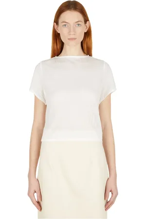 Wynn Hamlyn Top, Dame, Hvid, M, Polyester, Georgette Boatneck Top