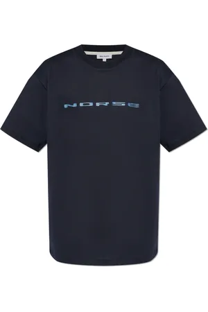 Norse projects Top, Herre, Blå, S, Bomuld, T-shirt 