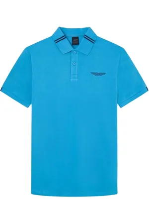 Hackett Top, Herre, Blå, S, Bomuld, Aston Martin Tippet Polo