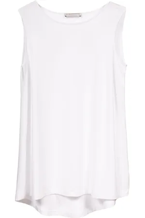 LE TRICOT PERUGIA Top, Dame, Hvid, S, Hvid Viskose Ærmeløs Top