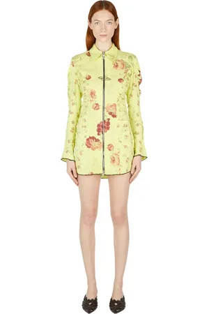 Rave Review Kjole, Dame, Flerfarvet, L, Bomuld, Blomstret Mini Kjole