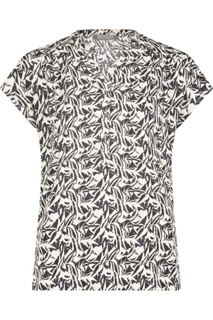 Betty & Co Bluser & Skjorter, Dame, Flerfarvet, L, Uld, Afslappet knap-op bluse