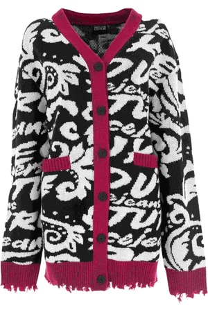 VERSACE Strik, Dame, Flerfarvet, M, Uld, Stilfulde Sweaters Kollektion