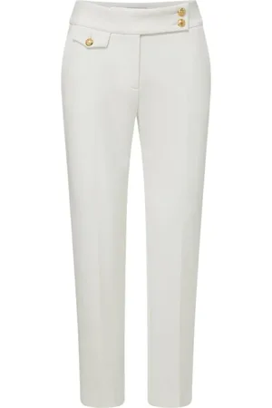 VERONICA BEARD Bukser, Dame, Hvid, L, Polyester, Slim Leg Renzo Bukser