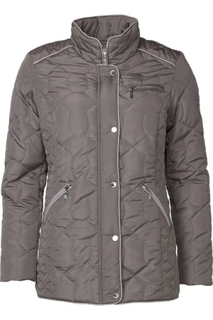 Danwear Jakke, Dame, Grå, 2XL, Uld, Quiltet Overgangsjakke Jordfarve