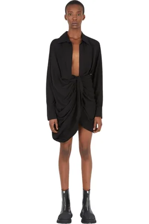 Jacquemus Kjole, Dame, Sort, XS, Uld, Bahia Kjole