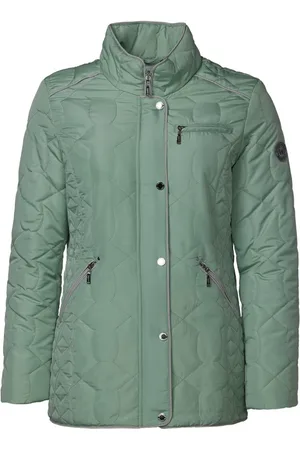 Danwear Jakke, Dame, Grøn, 6XL, Uld, Quiltet Overgangsjakke Gurli Kaktus