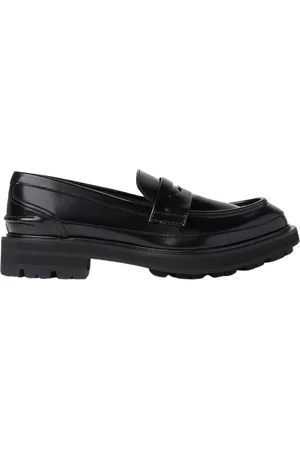 Alexander McQueen Sko, Herre, Sort, 43 EU, Læder, Læder Tread Loafers