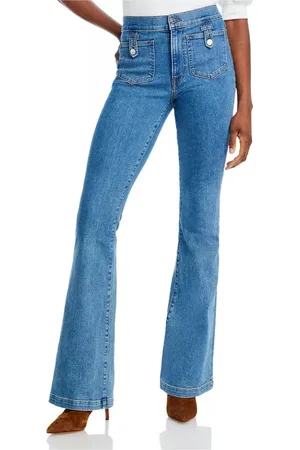 Etro Jeans, Dame, Blå, W28, Denim, High Rise Flare Jeans - Globtter Moon