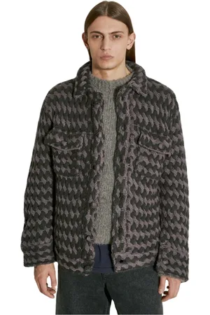 Isa Boulder Strik, Herre, Flerfarvet, M, Uld, Chunky Strik Arbejdsjakke