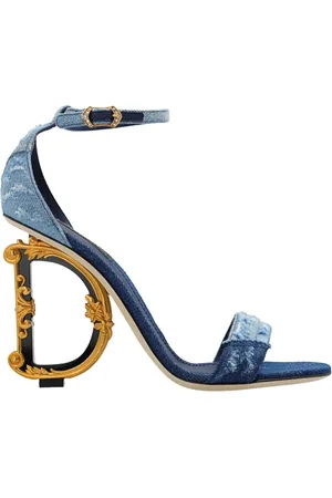 Dolce & Gabbana Sko, Dame, Blå, 35 EU, Uld, Hælede sandaler