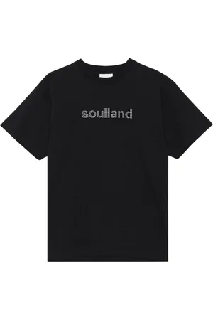 Soulland Top, unisex, Sort, XL/2XL, Bomuld, Rhinestone T-shirt