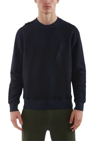 MA.STRUM Sweathshirts & Hoodies, Herre, Blå, L, Bomuld, Loopback Crew Sweat Ink Navy