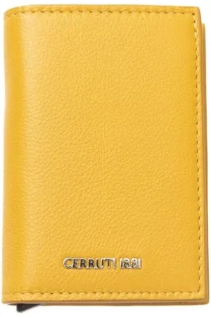 Cerruti 1881 Tilbehør, Herre, Gul, ONE SIZE, Læder, Herre Læder Pung med Kortholder