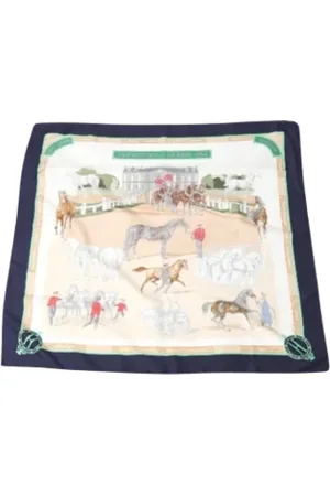 Hermès Pre-owned, Dame, Flerfarvet, ONE SIZE, Tyl, Pre-owned Silke trklaeder