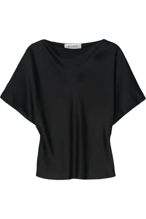 Rohe Top, Dame, Sort, M, Satin, Satin Top
