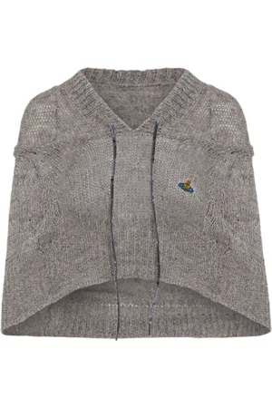 Vivienne Westwood Strik, Dame, Grå, L, Tweed, Beige Tweed Hoodie Rubina Style