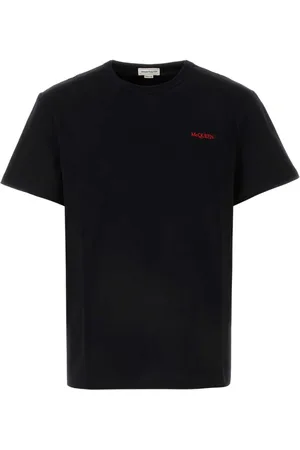 Alexander McQueen Top, Herre, Sort, L, Bomuld, Stilfuld Sort Bomulds T-shirt