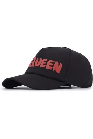 Alexander McQueen Tilbehør, unisex, Sort, L, Tyl, Graffiti Cap i Sort