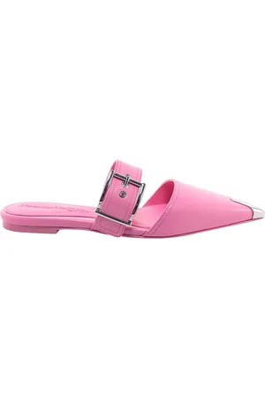 Alexander McQueen Sko, Dame, Lyserød, 37 EU, Læder, Metal Toe Læder Mule