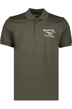 Dior Top, Herre, Grøn, L, Bomuld, Logo Polo Shirt Klassisk Stil