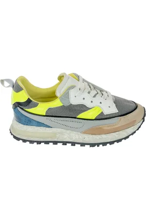 Hidnander Sko, Dame, Flerfarvet, 41 EU, Læder, Fluor Sneakers med Chic Taupe Tå