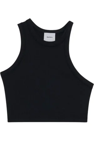 Halfboy Top, Dame, Sort, L, Bomuld, Asymmetrisk Tank Top Crop Sort