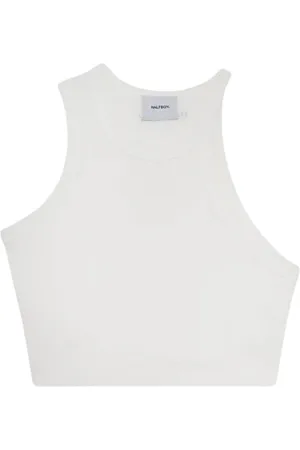 Halfboy Top, Dame, Hvid, S, Bomuld, Hvid Crop Top Tank