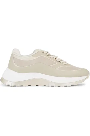 Calvin Klein Sko, Dame, , 39 EU, Lace-Up Sneakers Grå Logo Tekstil