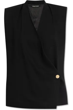 ANINE BING Jakke, Dame, Sort, XS, Uld, Vest med lukning